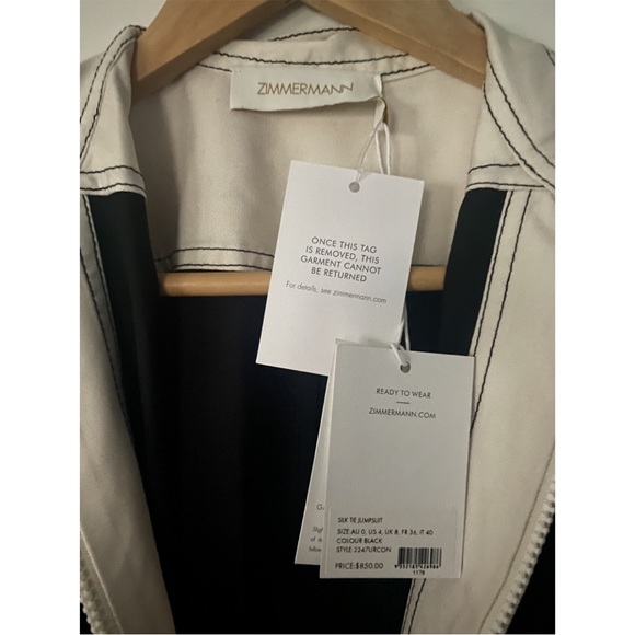 NWT silk Zimmerman jumpsuit AUS size 0 US size 4 - Picture 4 of 5